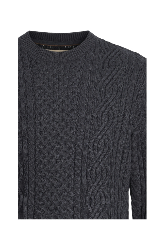 JPRBLUSEAN KNIT CABLE CREW NECK SN 12283486 DARK NAVY